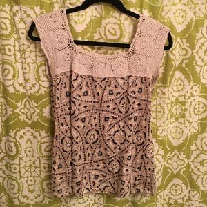 🌻4/$25🌻 Lucky Brand Crochet Top